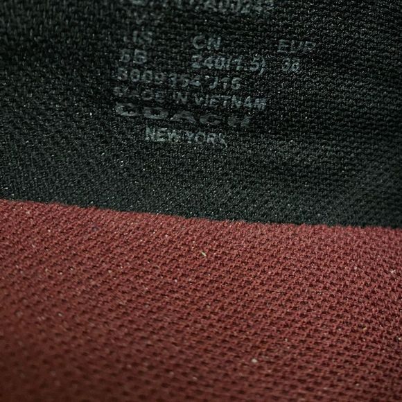 Coach signature black leather monogram sneakers, Size 8B - Picture 7 of 8